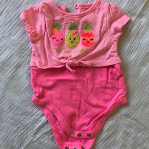 Girls Pineapple Tie Up Body Suit